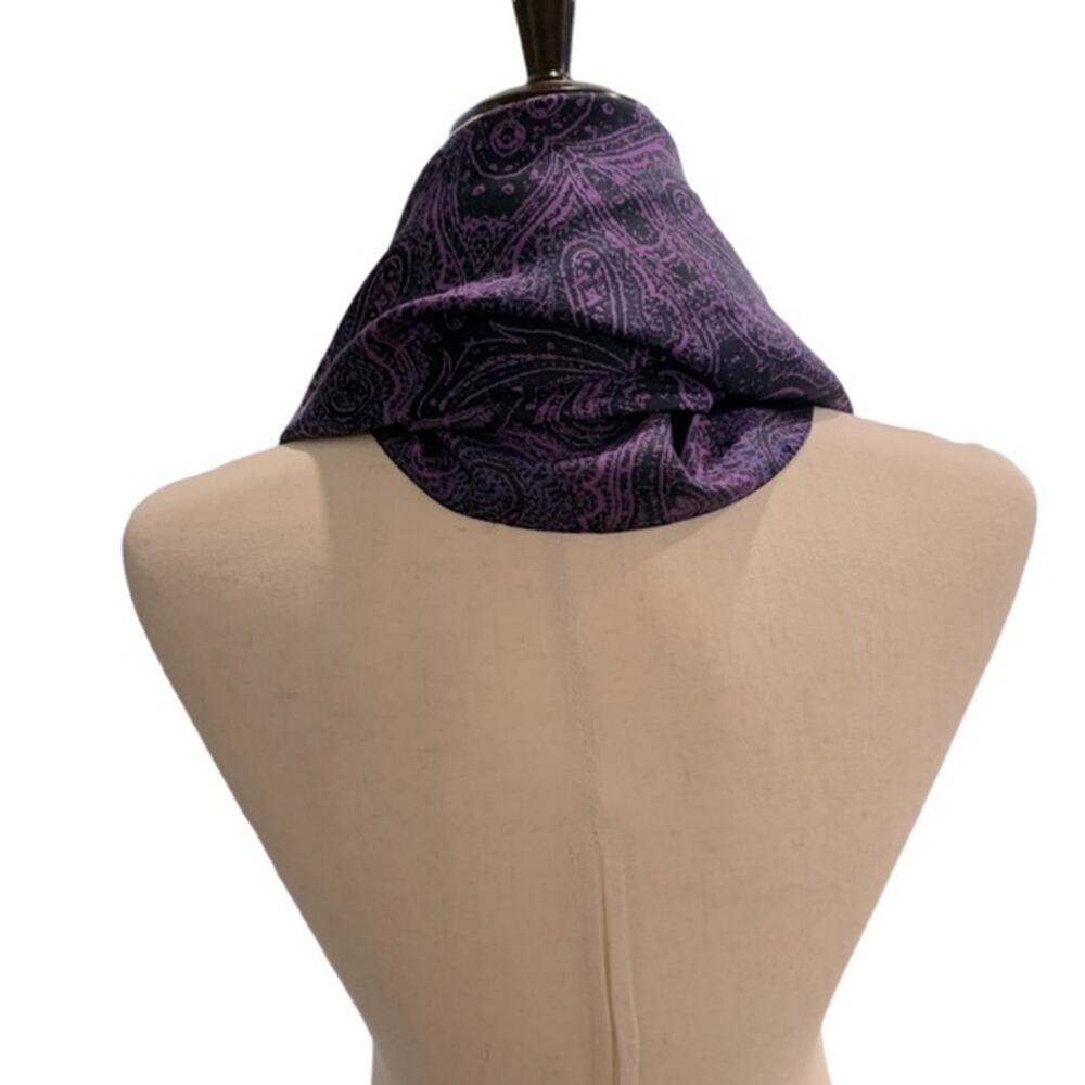 Lancetti Foulards 100% silk scarf. 34”x34”. Purples and blues - Picture 3 of 7